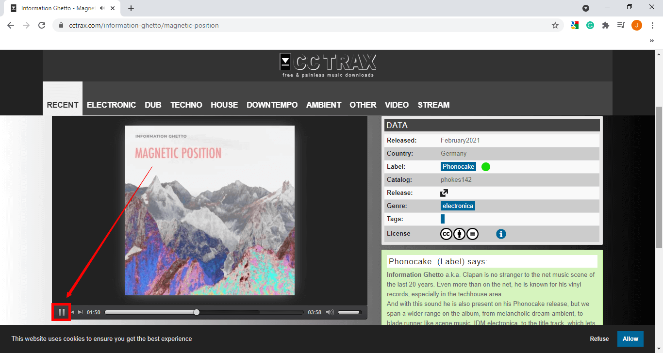 CCTRAX音楽を記録し、録音を開始します