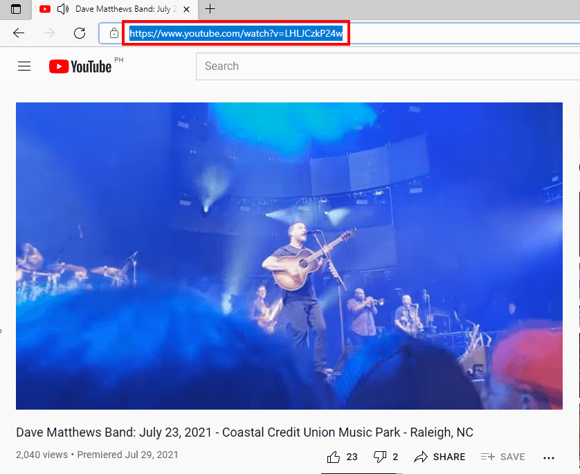 Coastal Credit Union Music Park Concerts 2021, copy URL