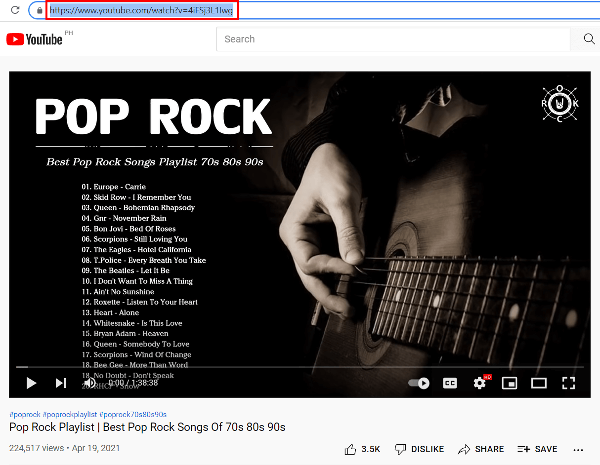 download pop rock songs, copy URL, download