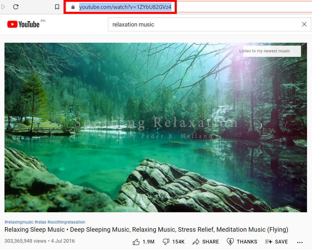 download relaxation music, copy link