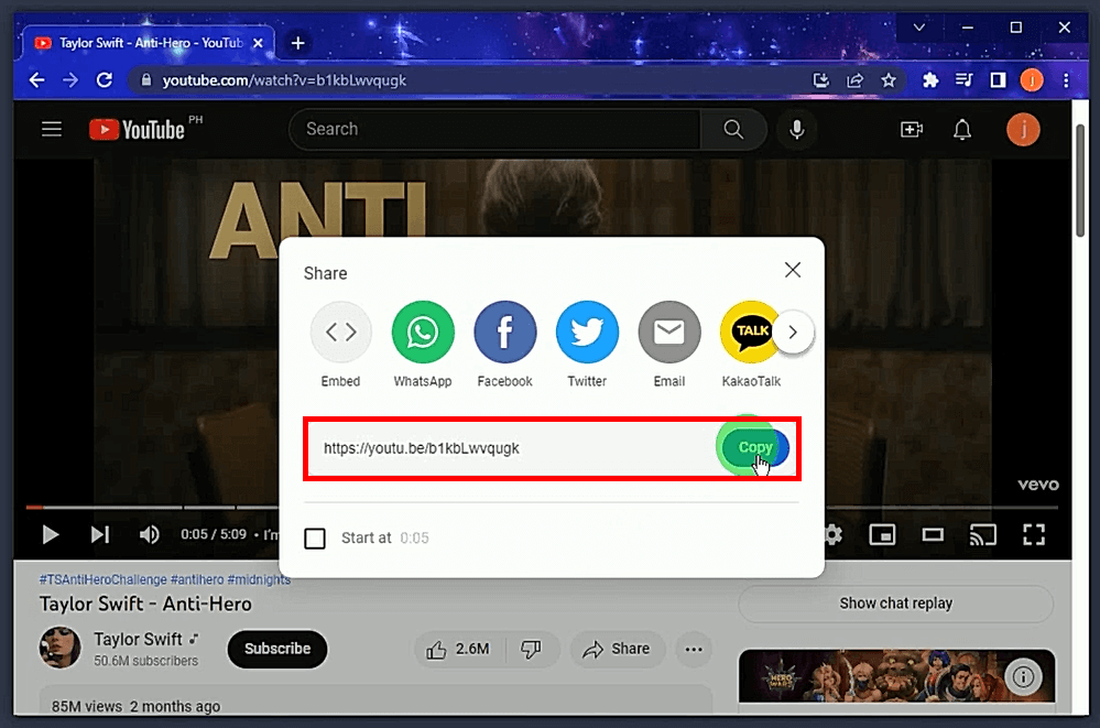 download Anti hero, copy video url