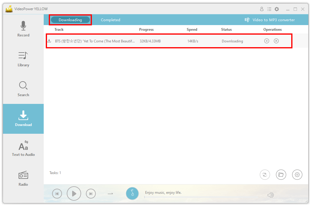 video to audio converter, downloading music