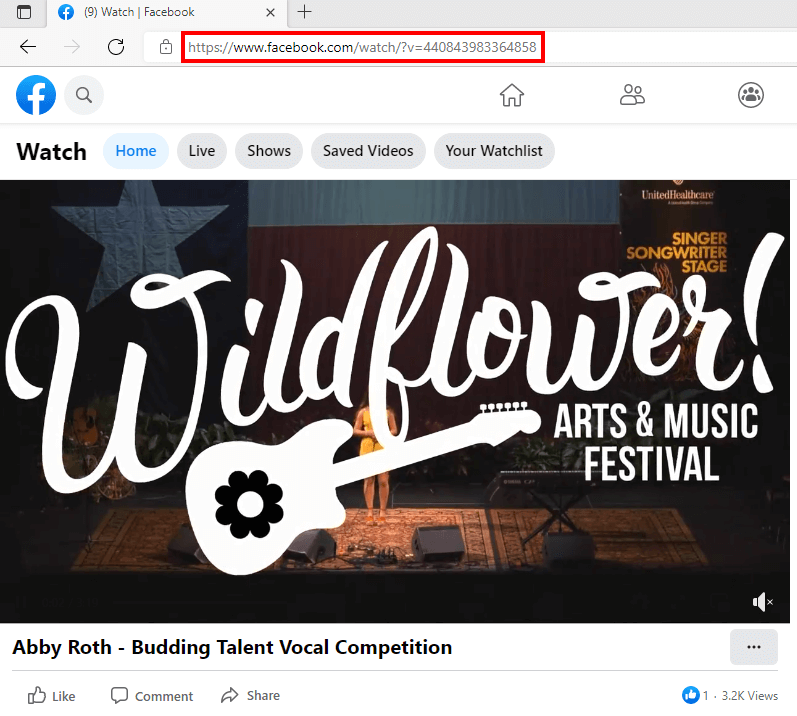 wildflower festival music, copy URL